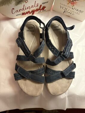 Earth Origins Navy Multi-Strap Women's Sandals